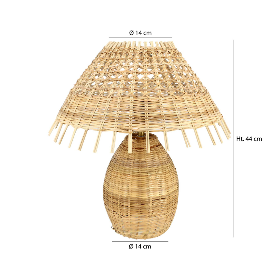 Lampe à poser en rotin, JOYCE