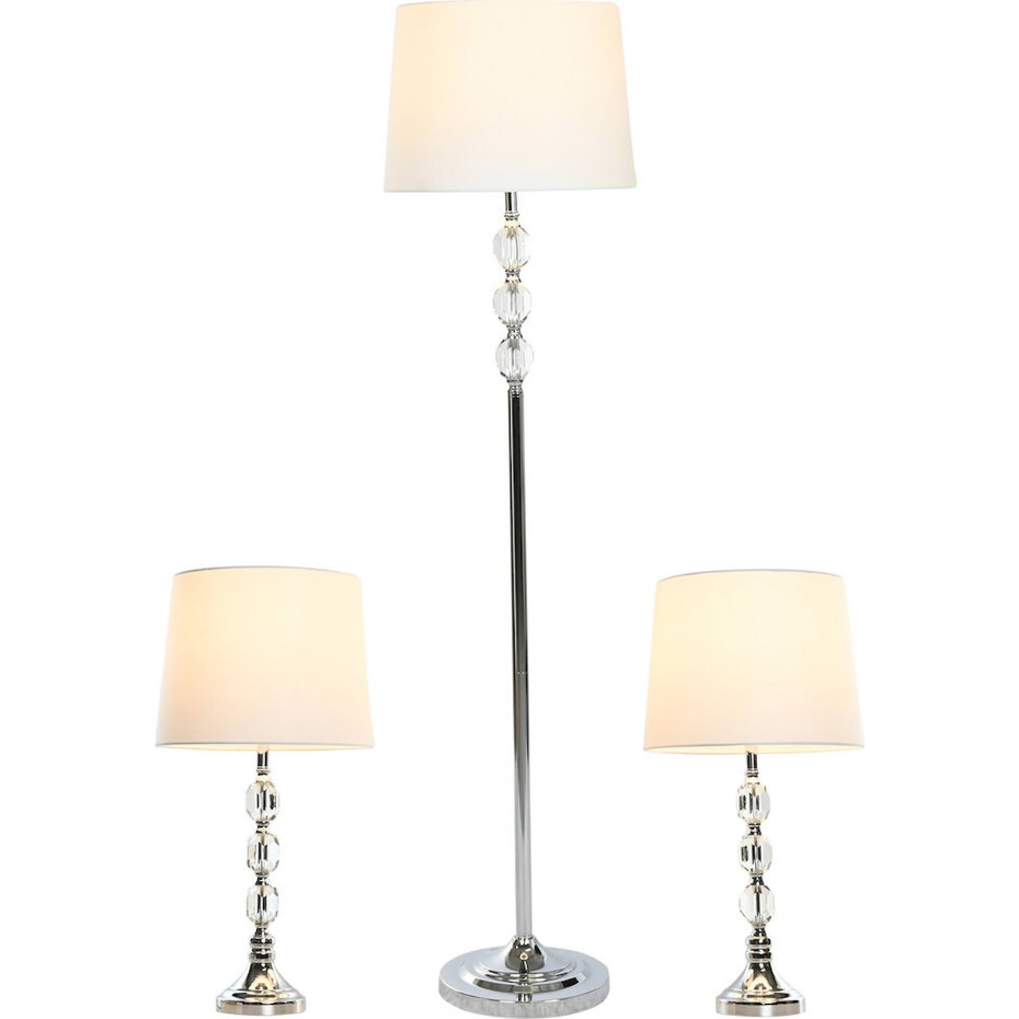 Lampadaire en métal et verre rond Moderno