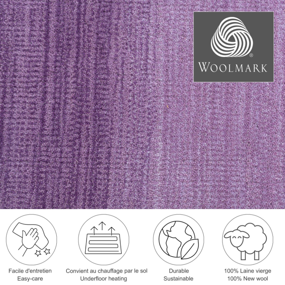 Tapis tissé main en couleurs vives et dégradé - Wool comfort