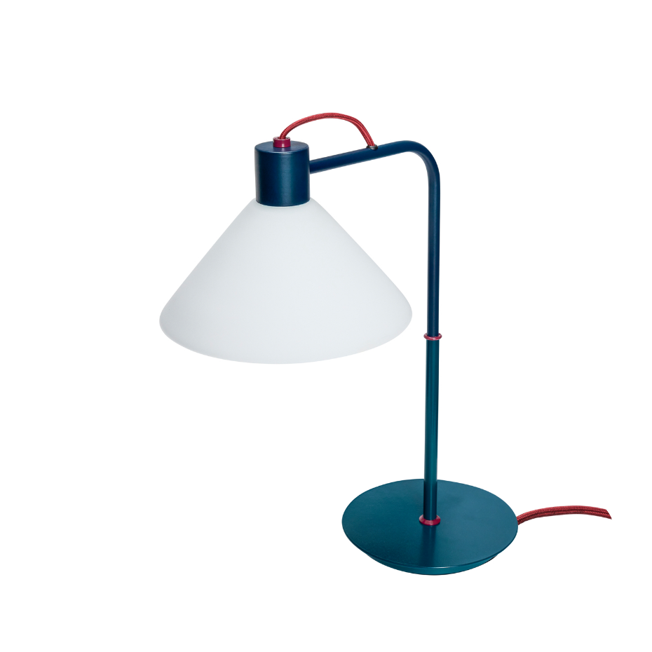 Lampe de table en fer et verre SPOT