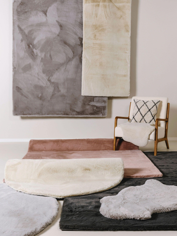 Tapis rond imitation fourrure DAVE