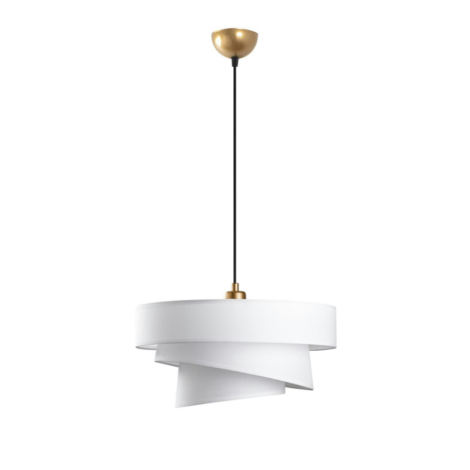 Suspension de chambre design – blanche, effet ruban ZURICH