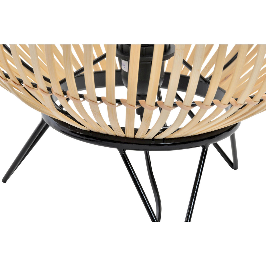 Lampe de table en bambou rond Tropical