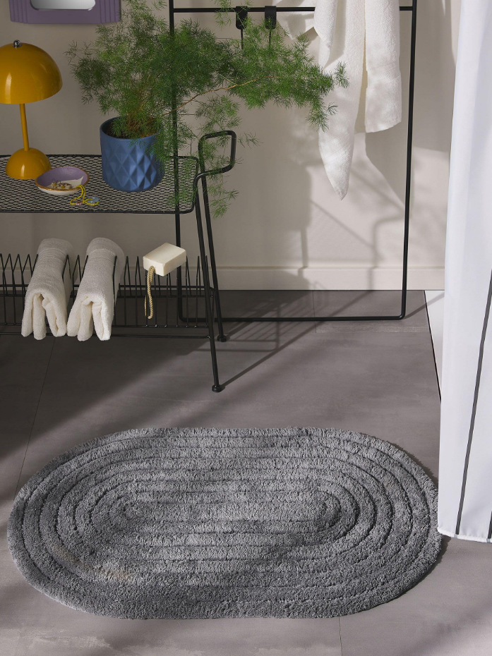 Tapis de bain ovale tufté main NIA