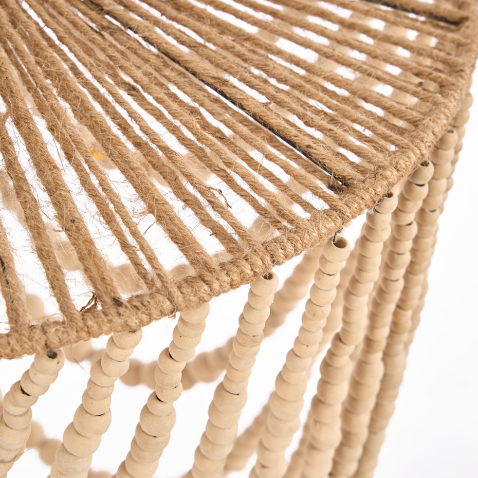 Suspension en bois et fer WOODEN BEAD