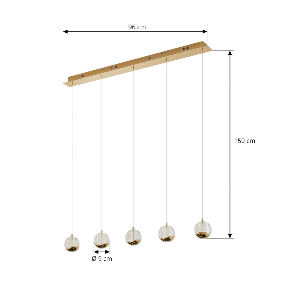 Suspension en verre moderneLED, Hayley