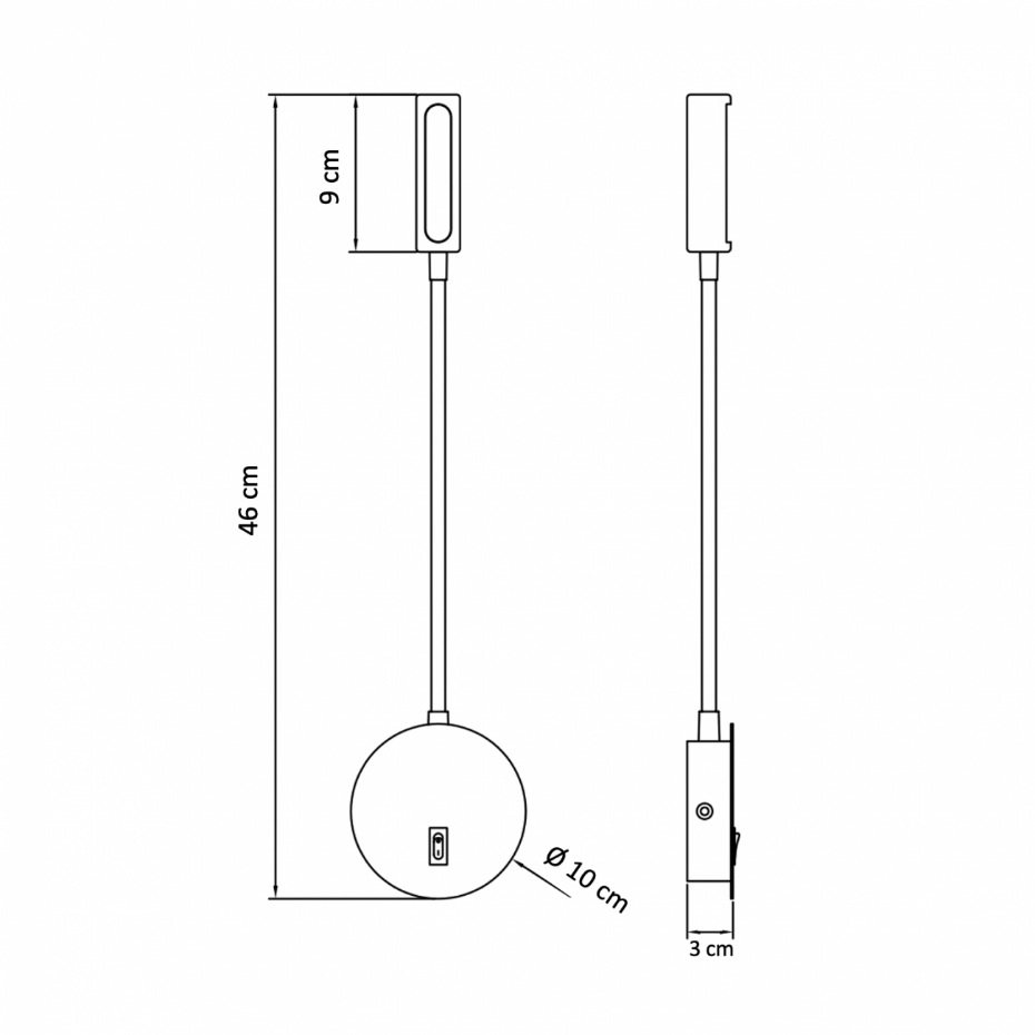 Liseuse LED orientable murale - NORMA