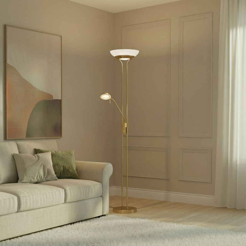 Lampadaire en métal moderneLED, Yveta