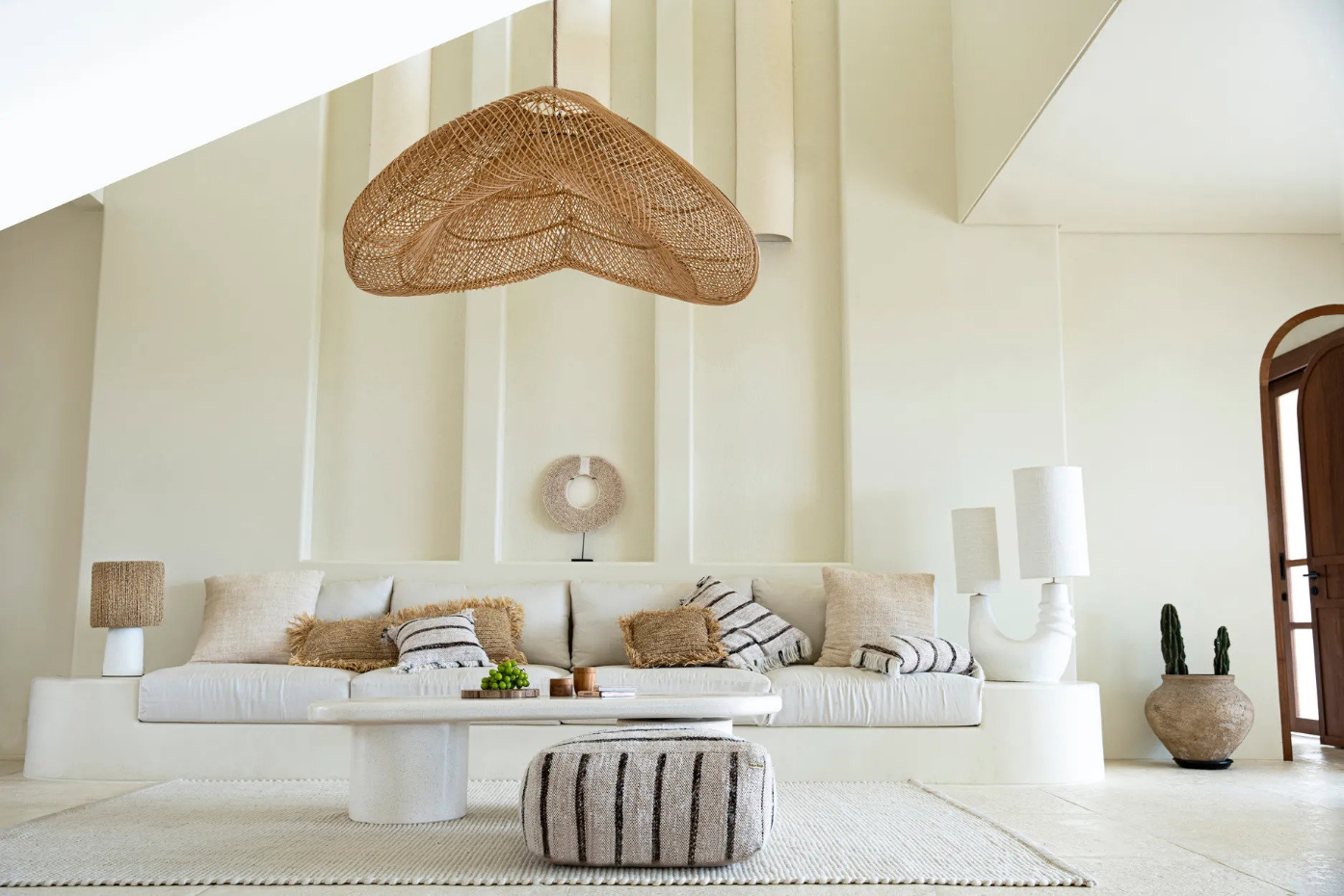 Suspension en rotin CLOUD