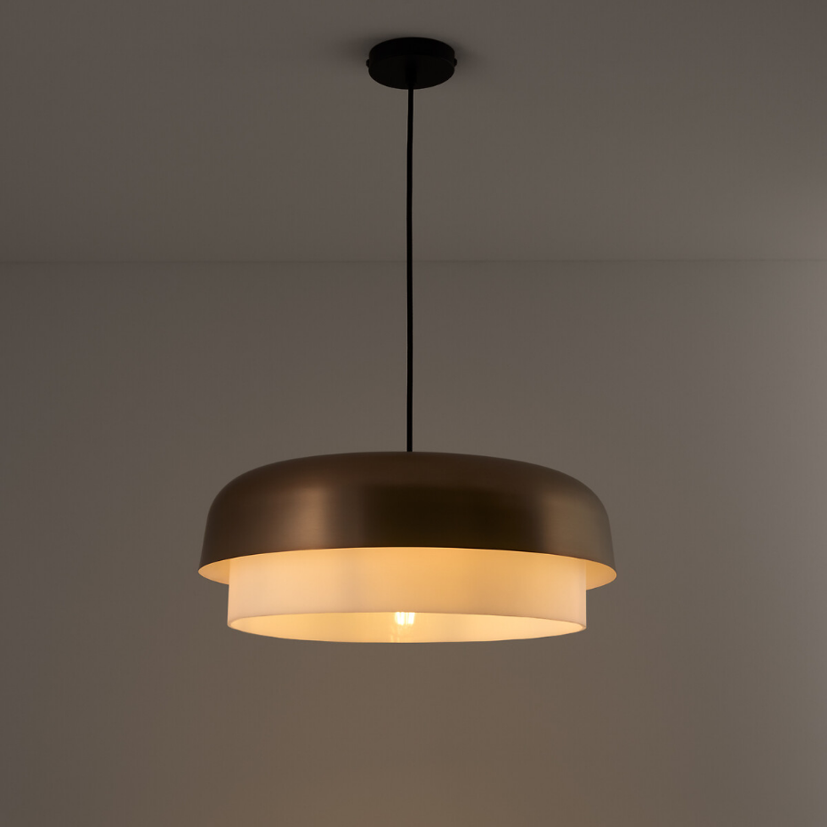 Suspension simple métal finition moka, Clepsos