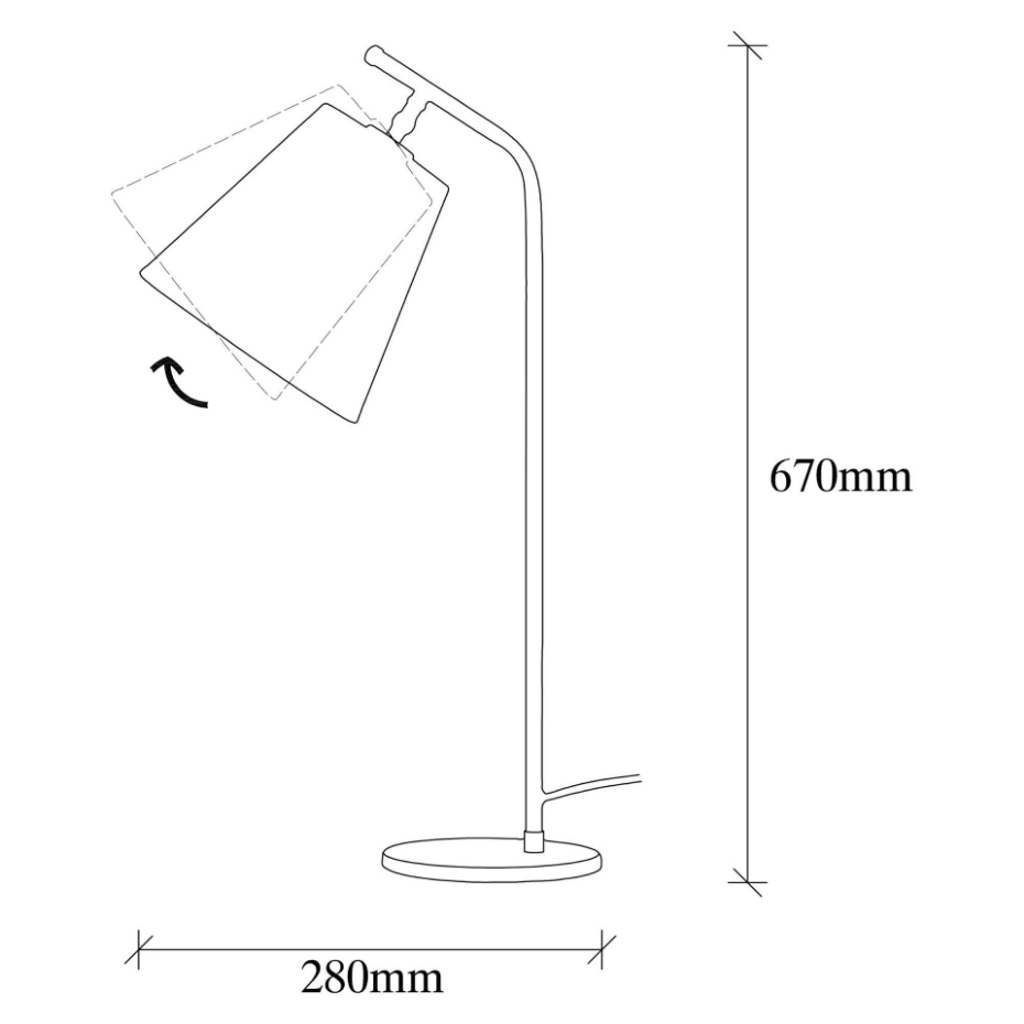 Lampe de chevet vintage ZURICH