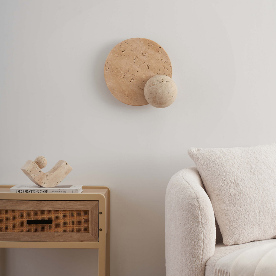 Applique à LED en travertin - ORSOLA