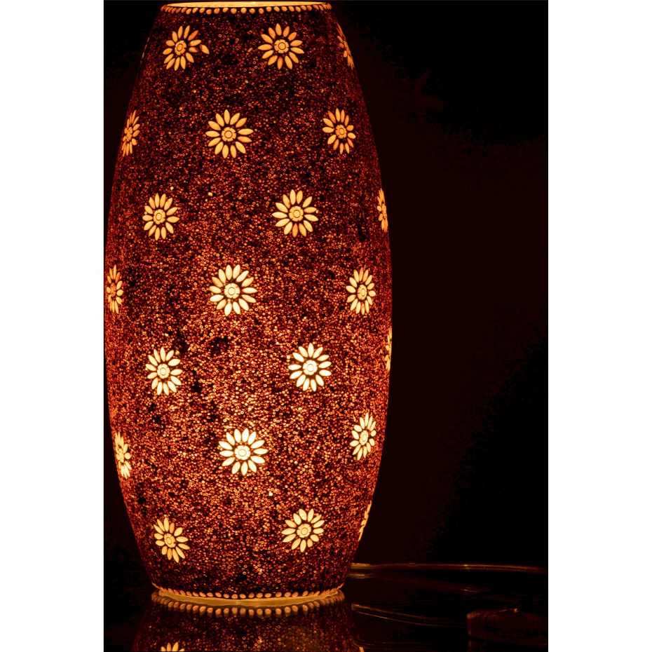 Lampe de salon ovale en verre