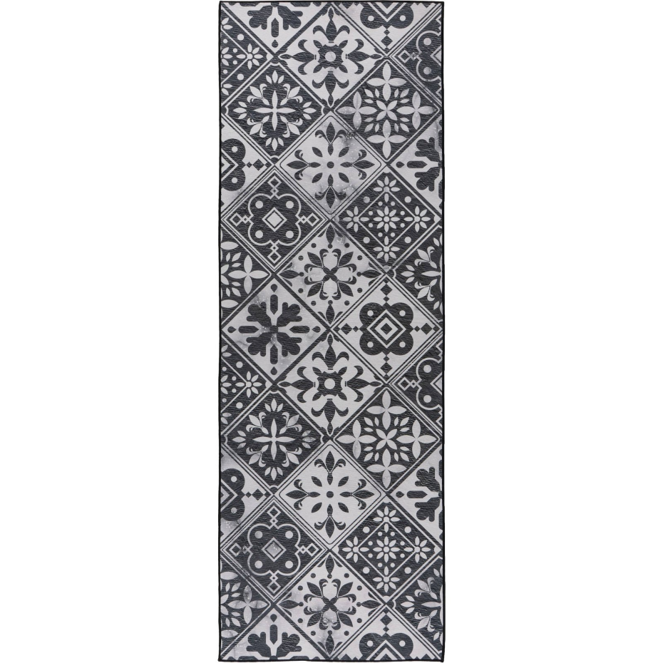 Tapis rectangulaire en polyester motif carreaux