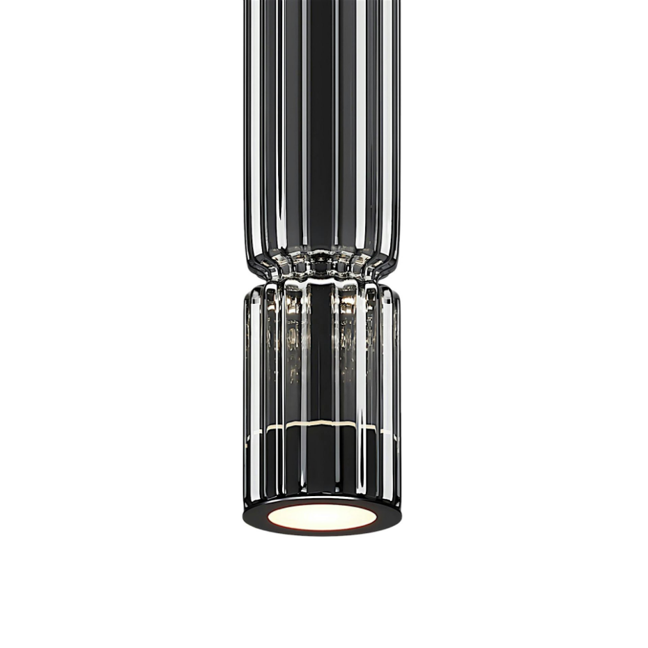 Suspension design à LED, abat-jour en verre SOLANA