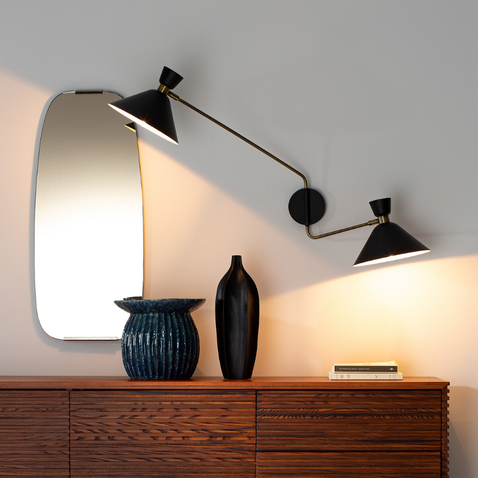 Applique double, laiton vieilli Zoticus