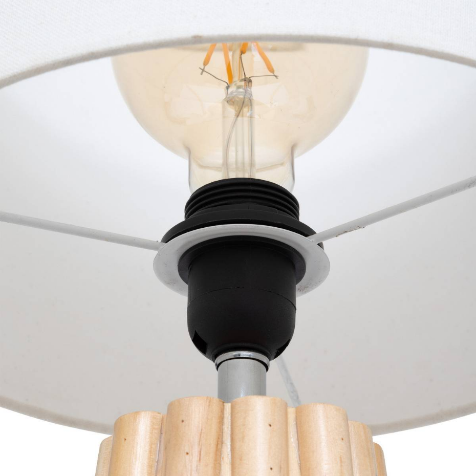 Lampe à poser bois de pin texturé ADON