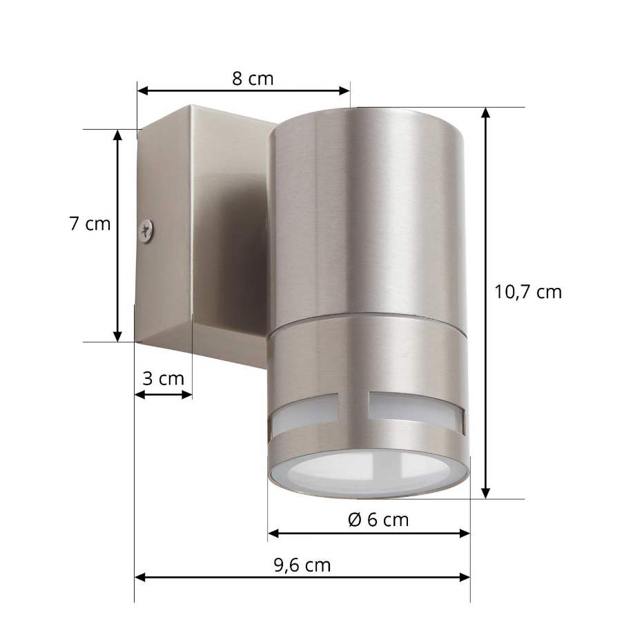 Applique extérieure en inox moderne, Azemina