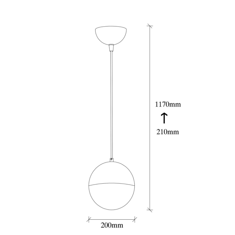 Suspension vintage globe blanc & doré Ø20 cm SIERRE