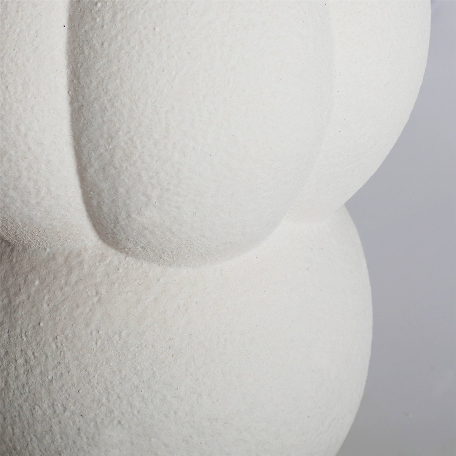 Lampe de table contemporaine en céramique et polyester