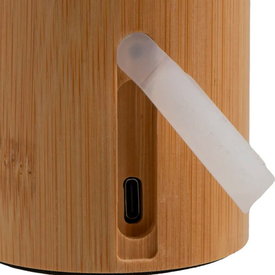 Lampe à poser bambou LED sans fil 15x15x23cm