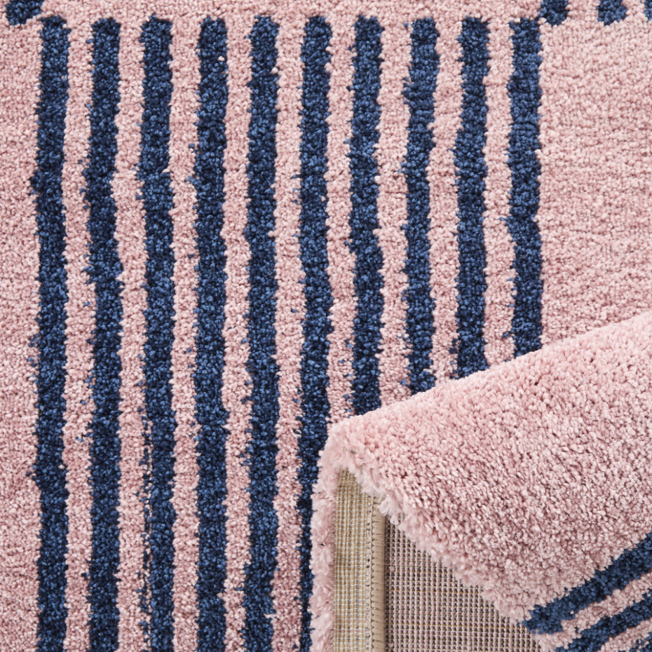 Tapis d'intérieur vintage à damier rayure GROOVY