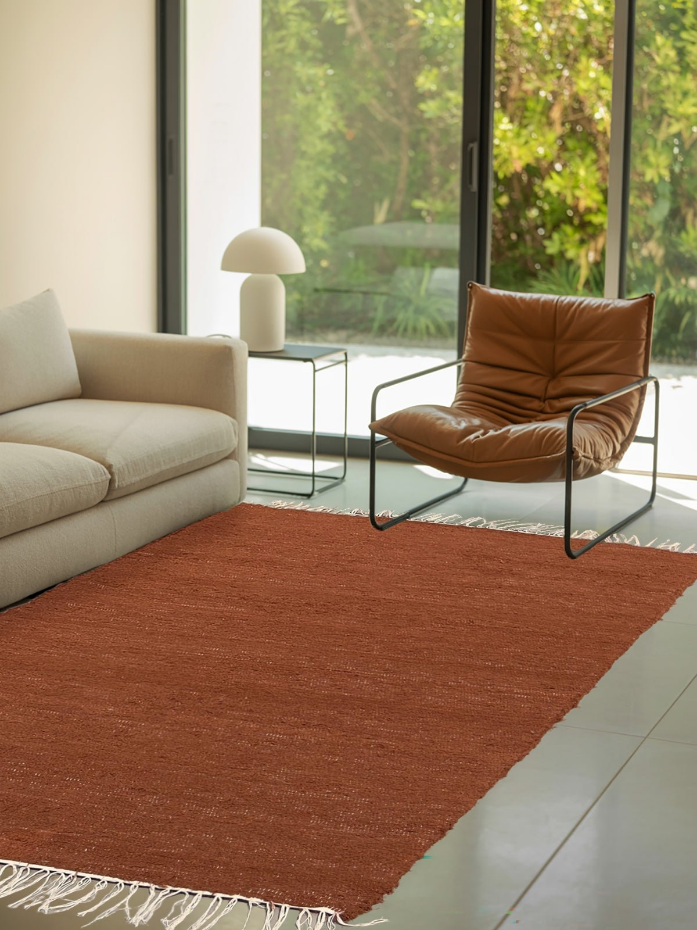 Tapis en coton recyclé tissé à la main AMALIA