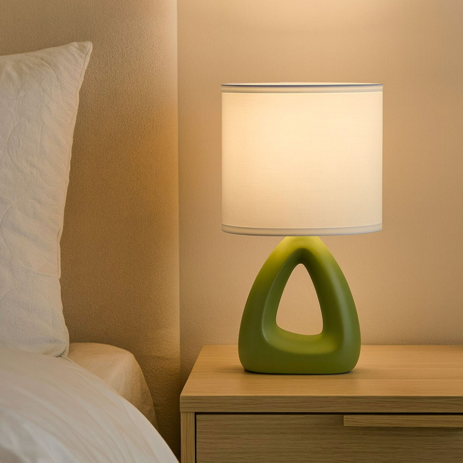 Lampe à poser en céramique verte 17x10x30cm