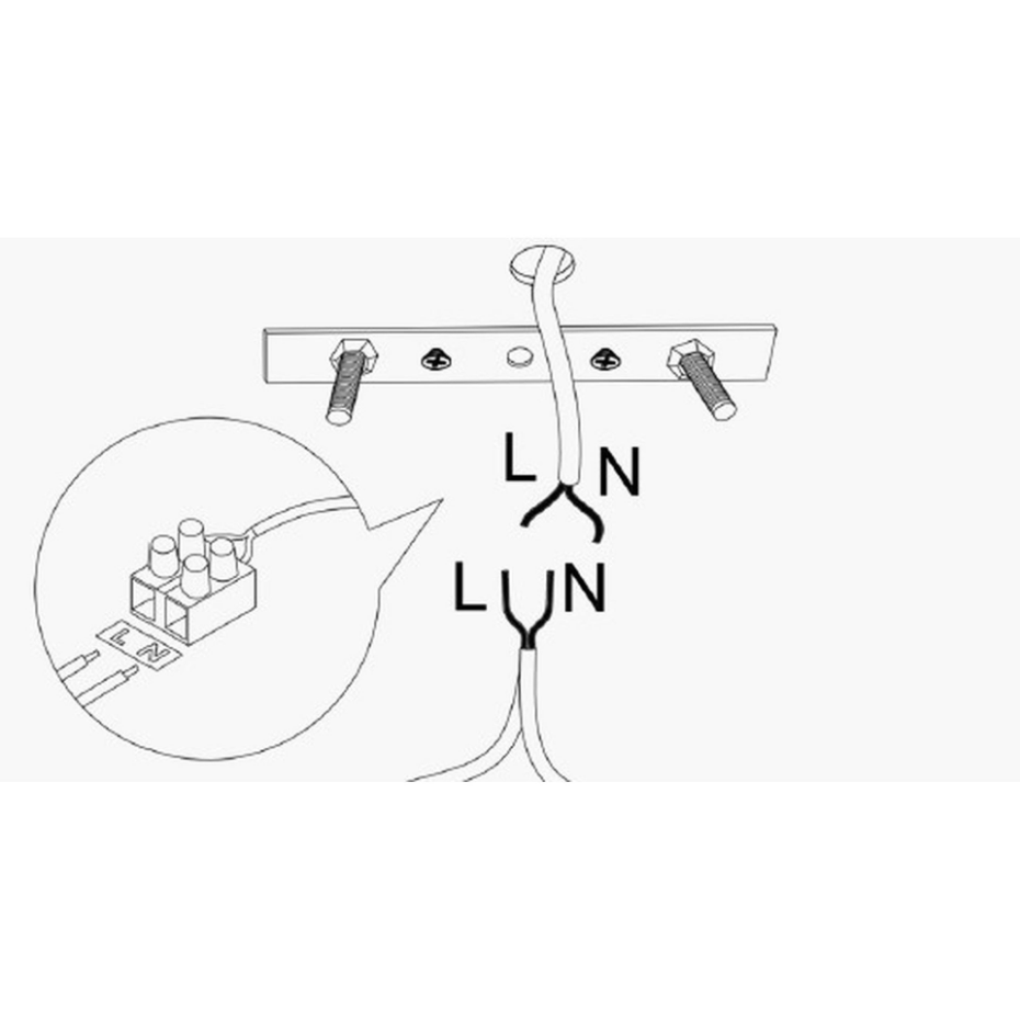 Suspension de table moderne, 4 abat-jour tons naturels ZURICH