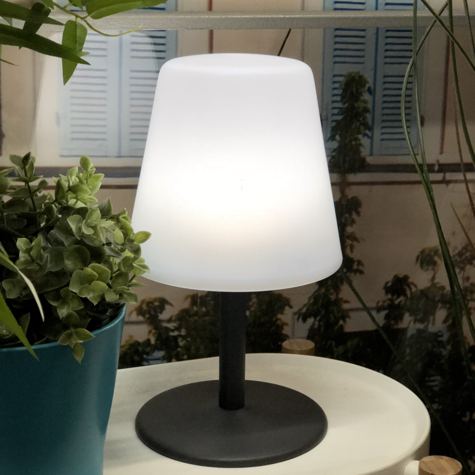 4 Lampes de table sans fil STANDY MINI Gris H25cm