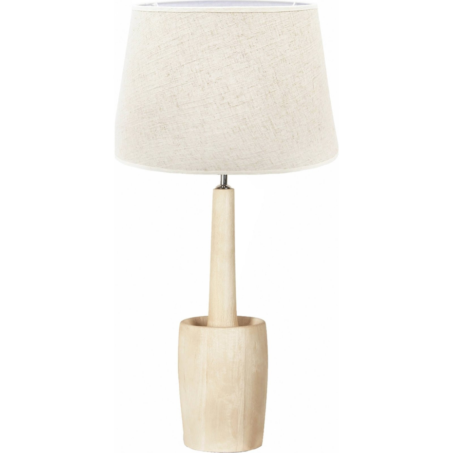 Lampe de table en bois rond