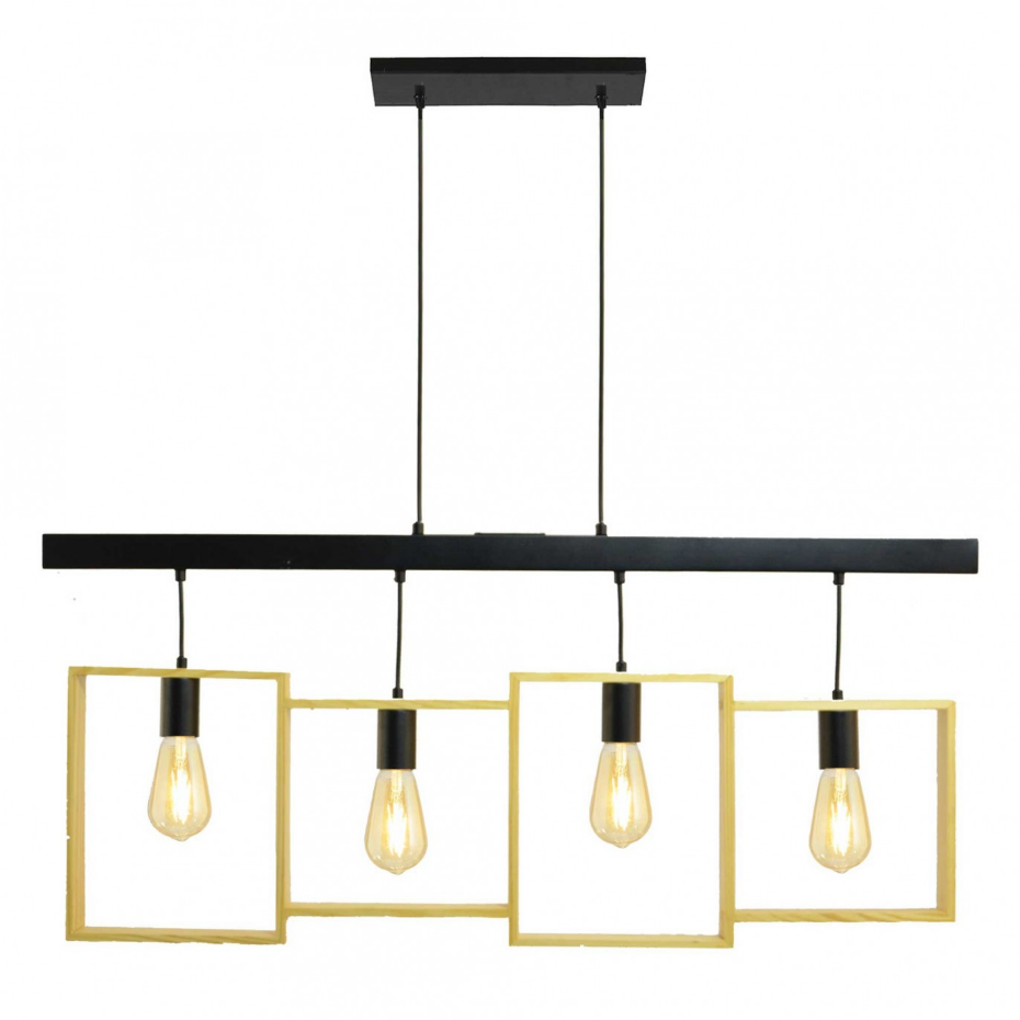 Suspension en bois d'hévéa et métal, WISSIN
