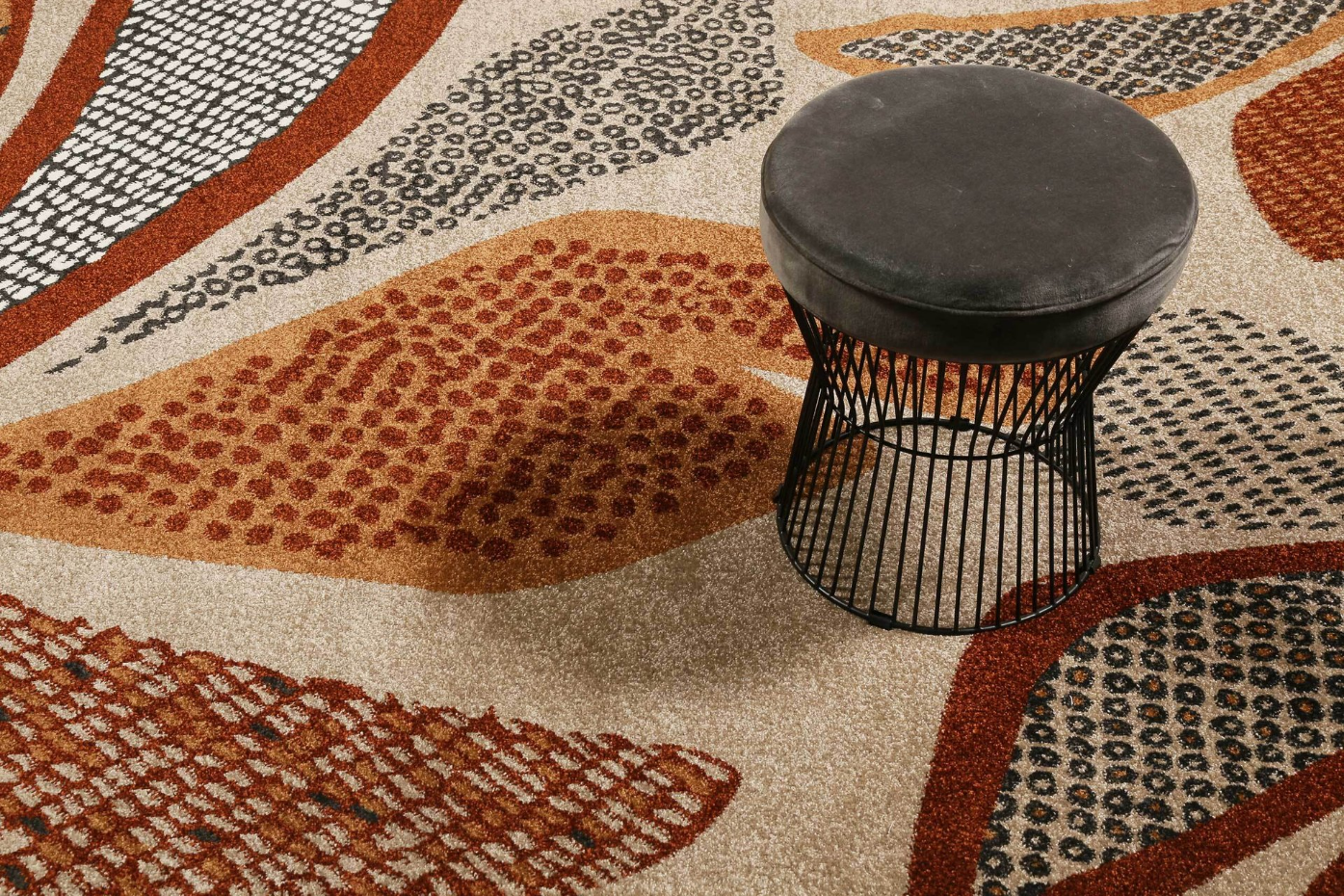 Tapis design motif végétal ,  Hazel