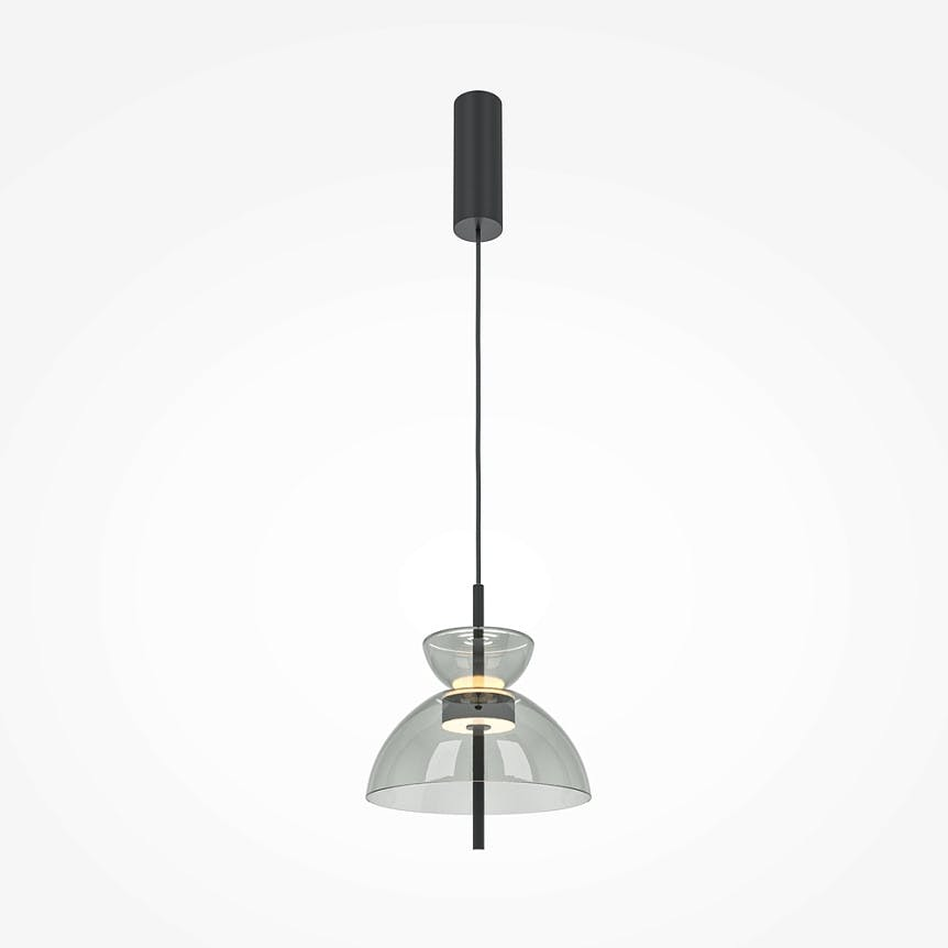 Suspension LED abat-jour en verre diabolo NORA