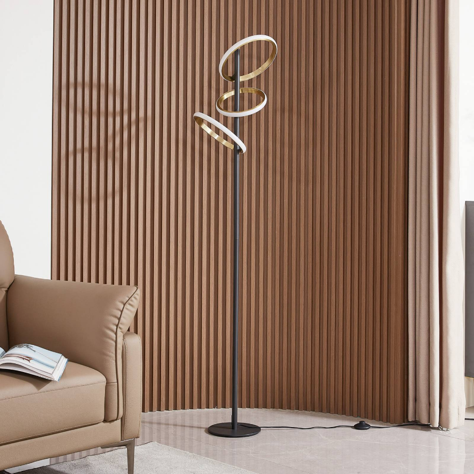 Lampadaire en métal moderneLED, Madu