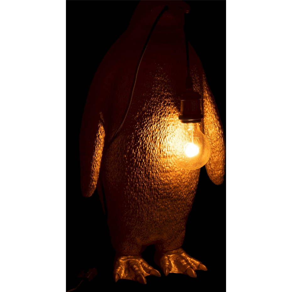 Lampe décorative pingouin en résine format organique