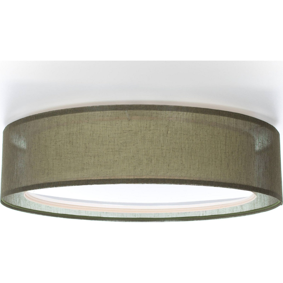 Plafonnier double en tissu rond Puro