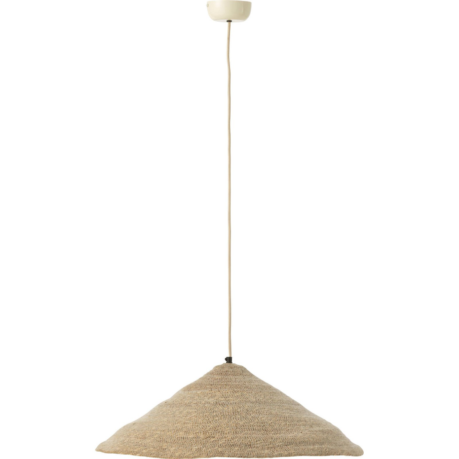Suspension en rotin forme chapeau ronde