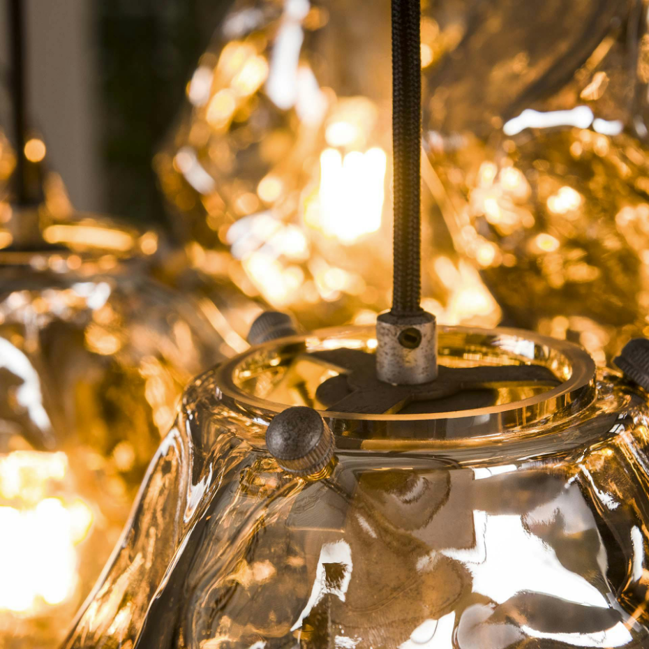 Suspension 7 lampes style moderne en verre NIAGARA