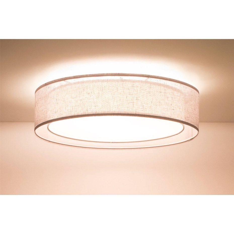 Plafonnier rond en tissu double couche Puro