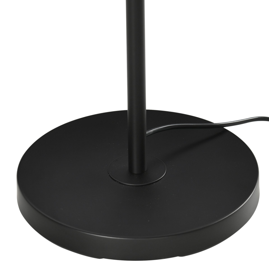 Lampadaire aspect cannage style cosy H.158 cm noir beige