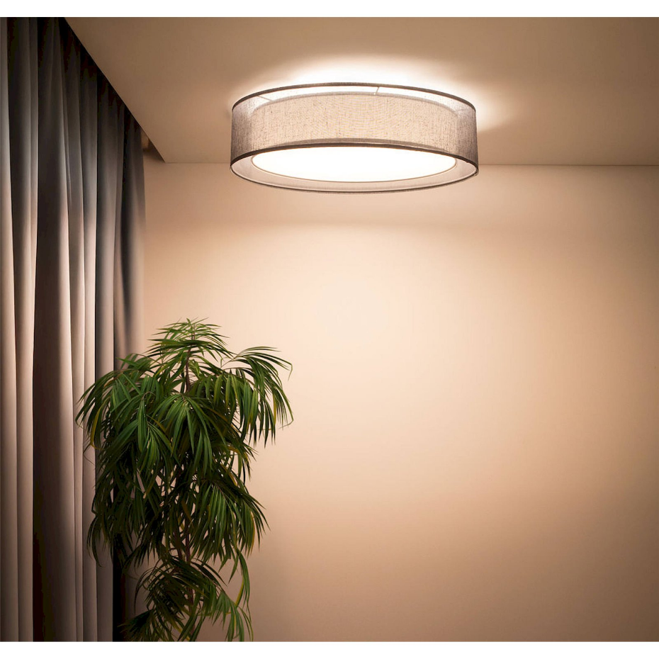Plafonnier rond en tissu Puro