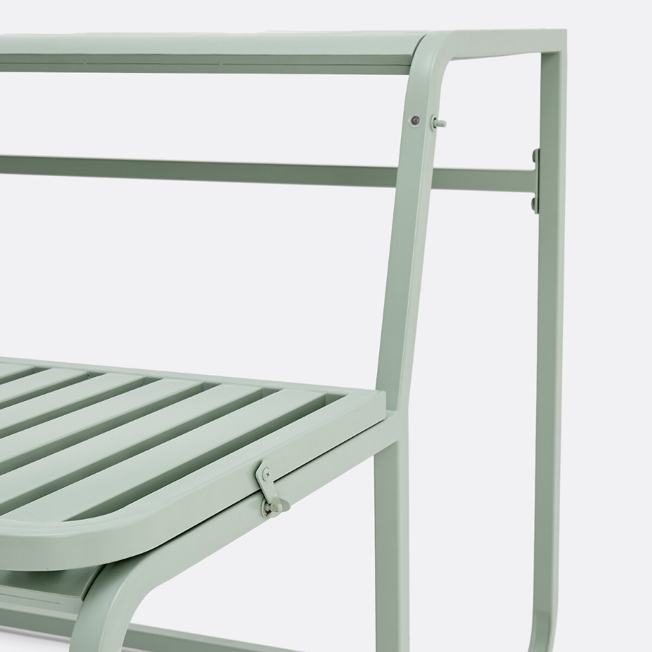 Banc-table de jardin en métal acier, TALIA