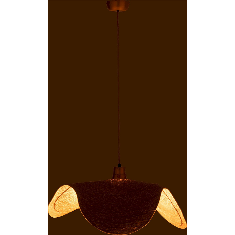 Lampe suspendue en rotin forme organique