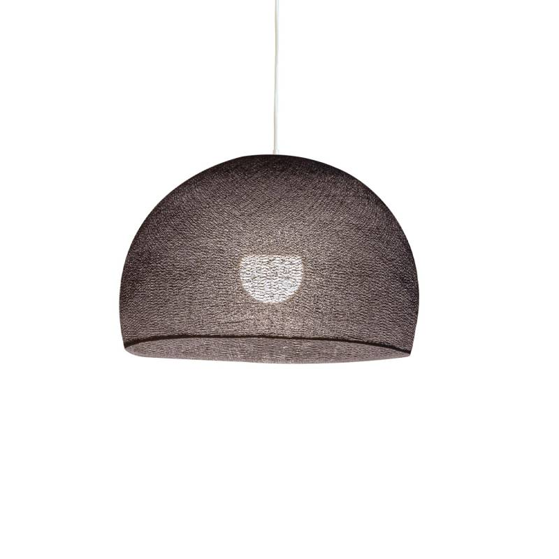 Abat-jour coupole vert de gris 50 et sa suspension simple