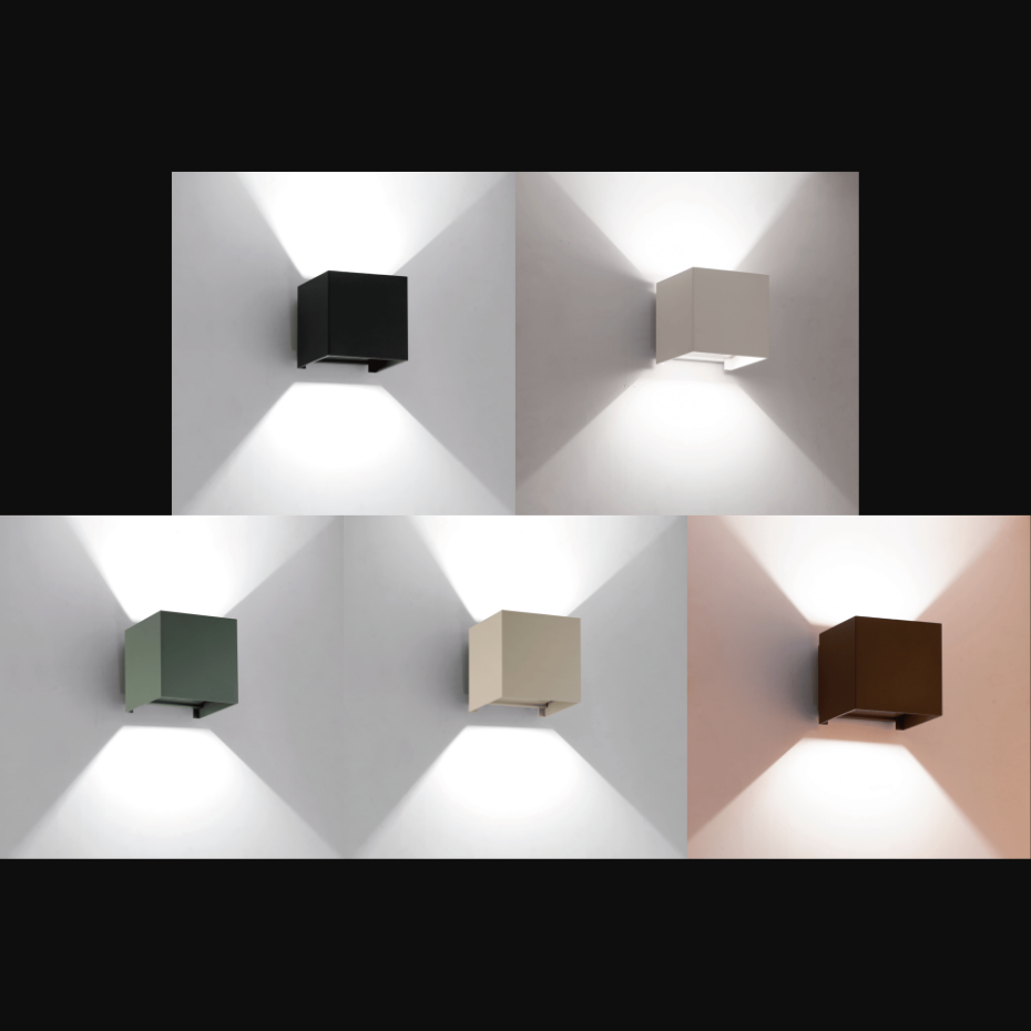 Applique LED en métal jeux de lumières, ROXBURY
