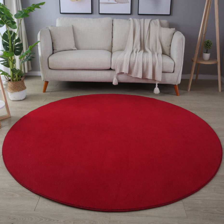 Tapis de salon rond uni MOSCOU