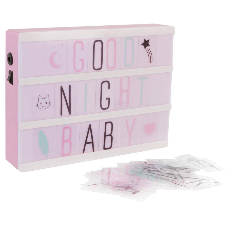 Lampe boîte lumineuse enfant lettres et symboles