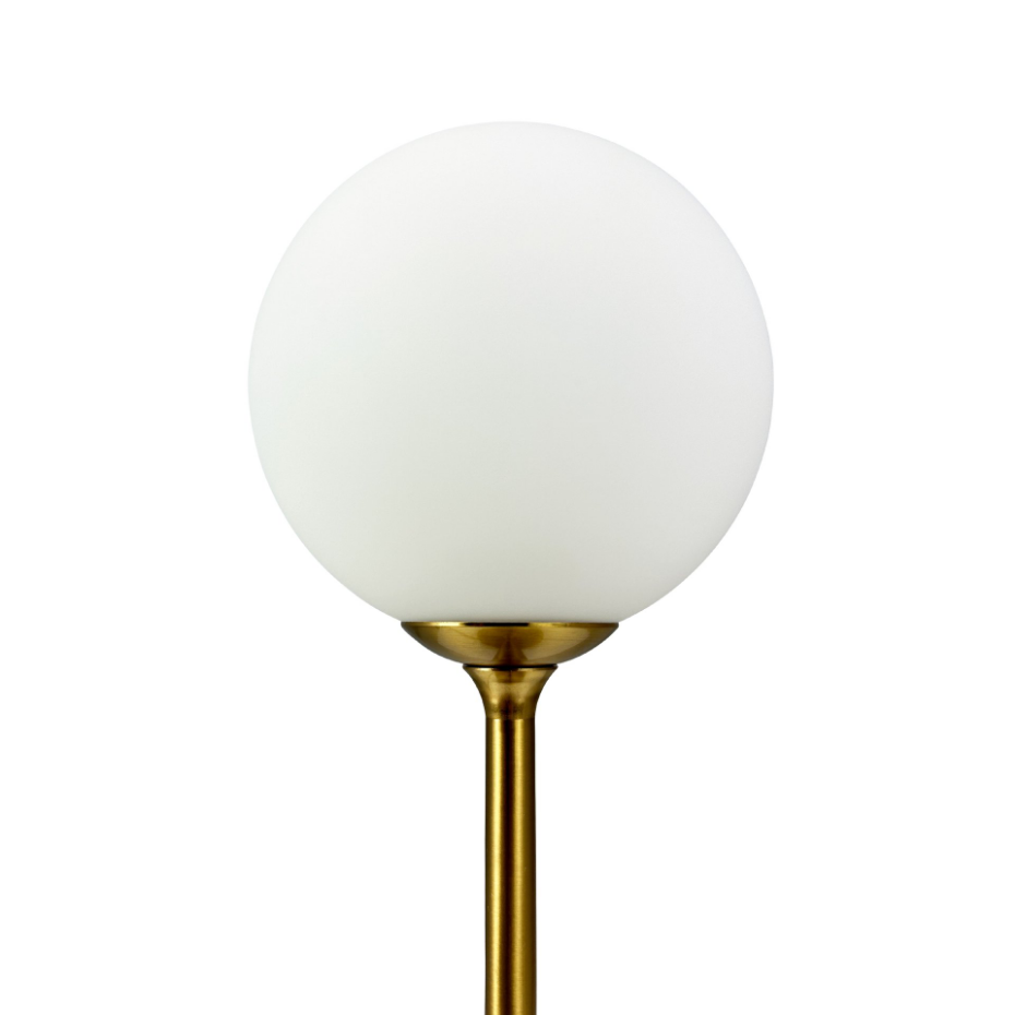 Lampe à poser laiton/verre opale SIA