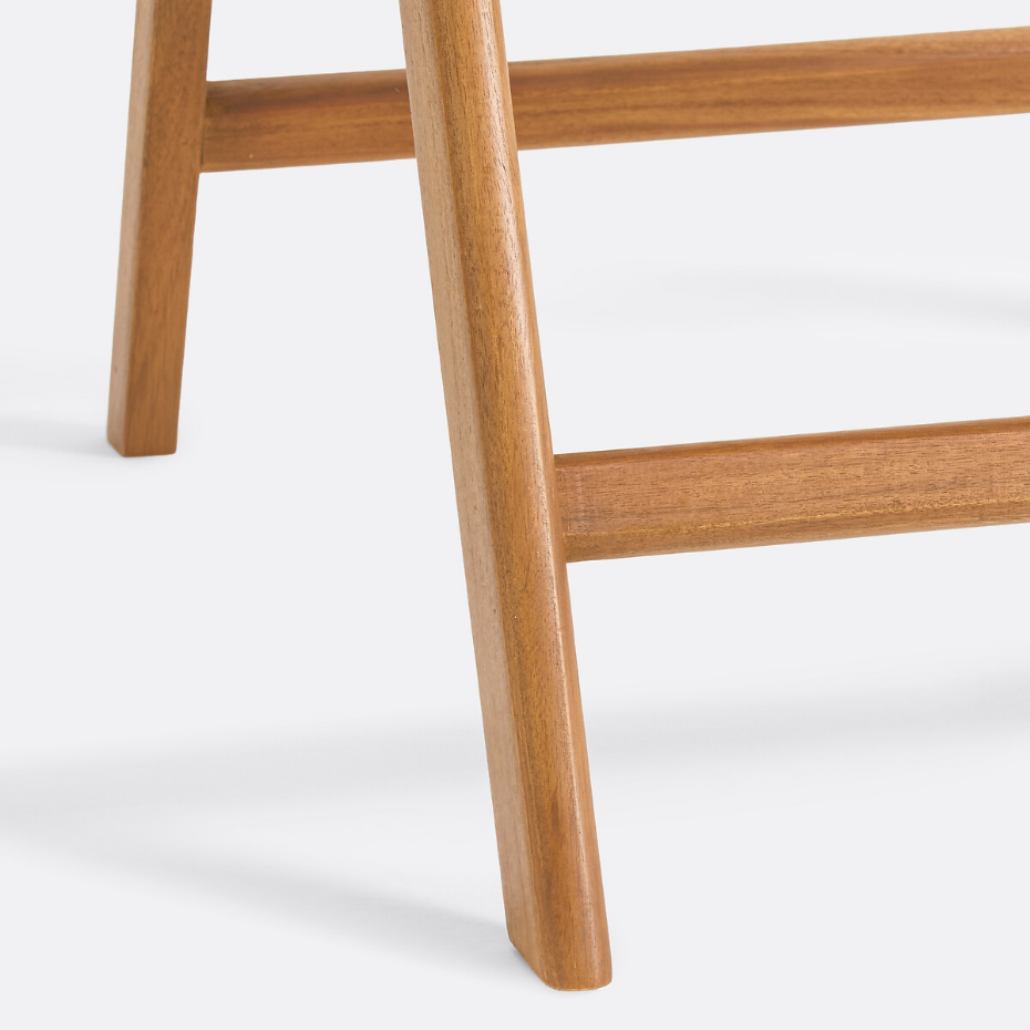 Lot de 2 chaises de jardin en acacia massif, pliantes, TIKAO